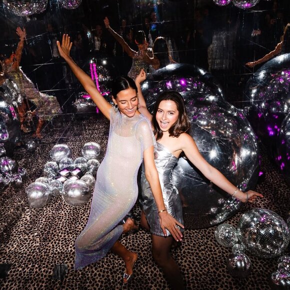 Zara Silver Mirrorball Mesh Dress NWT - Picture 4 of 5